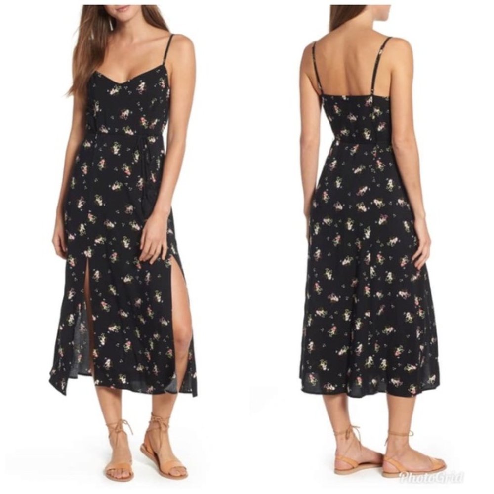 NWOT Love Fire Floral Tassel Tie Maxi Dress